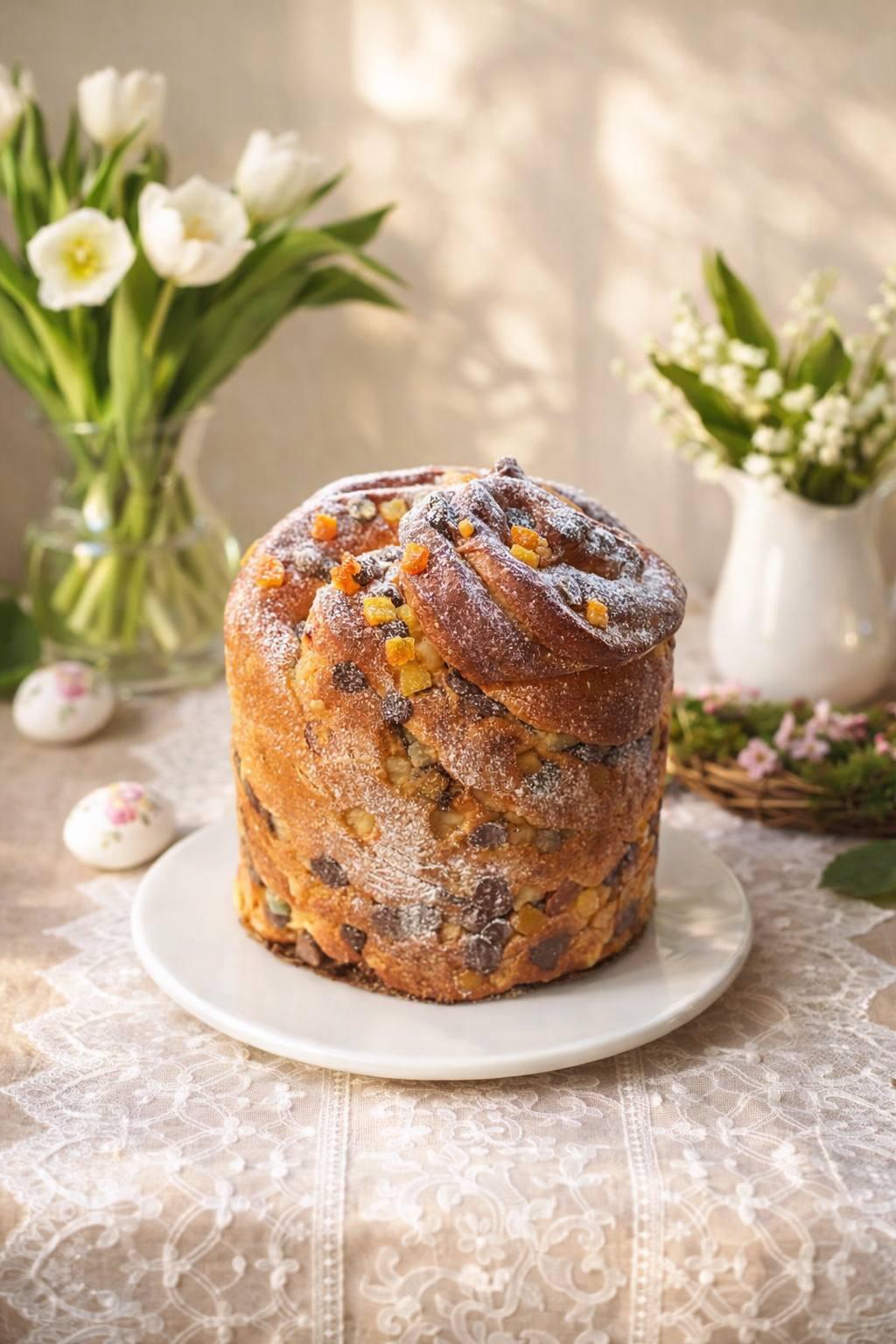 Craffin with Candied Fruits and Chocolate