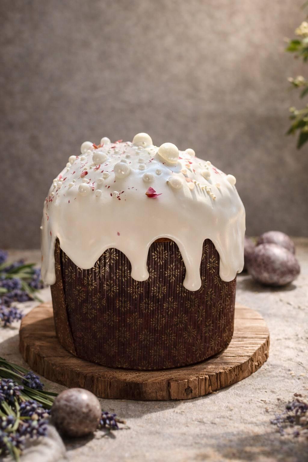 Kulich with Candied Fruits and Raisins