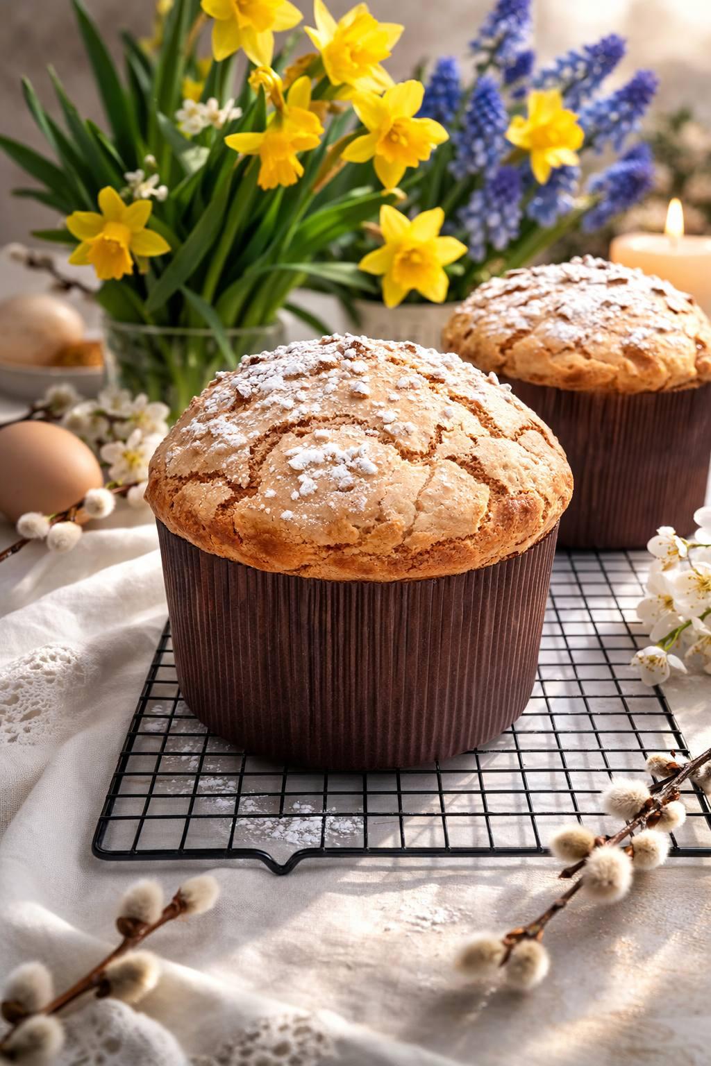 Kulich with Cranberry and Cherry