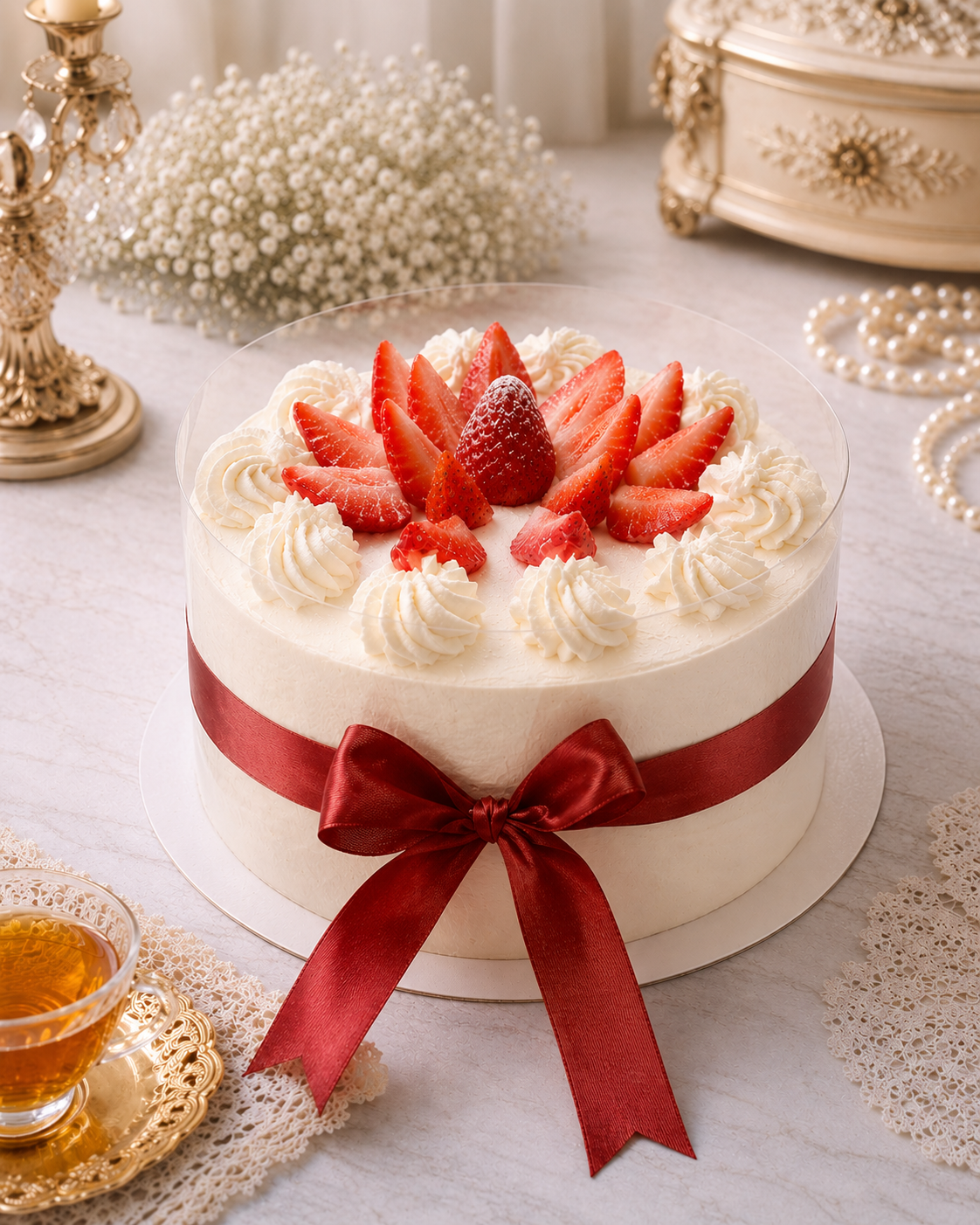 Strawberries and Cream Cake